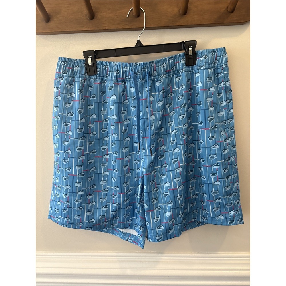 Robert Graham Swim Trunks Mens‎ 2xl Golf Club All Over Print NWT